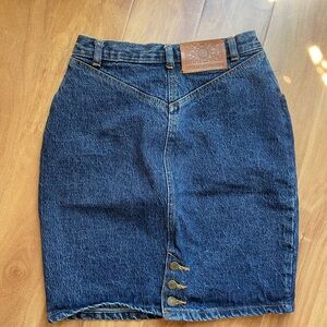 Vintage Blue Denim Mini Skirt